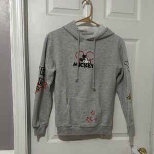 Women’s Gray Mickey Mouse Hoodie Size XS